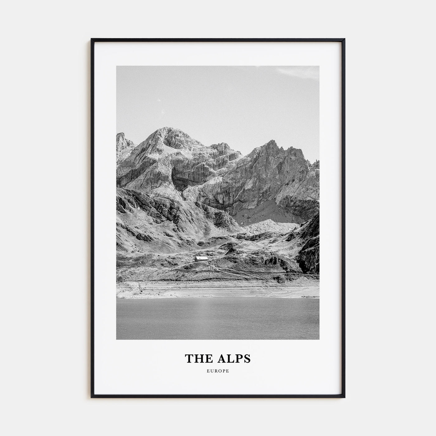 The Alps Portrait B&W Poster