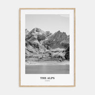 The Alps Portrait B&W Poster
