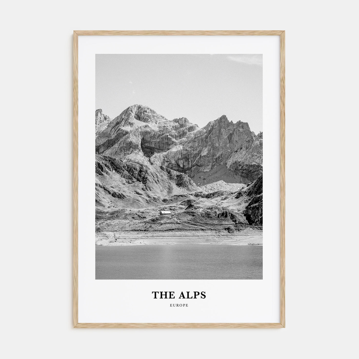 The Alps Portrait B&W Poster
