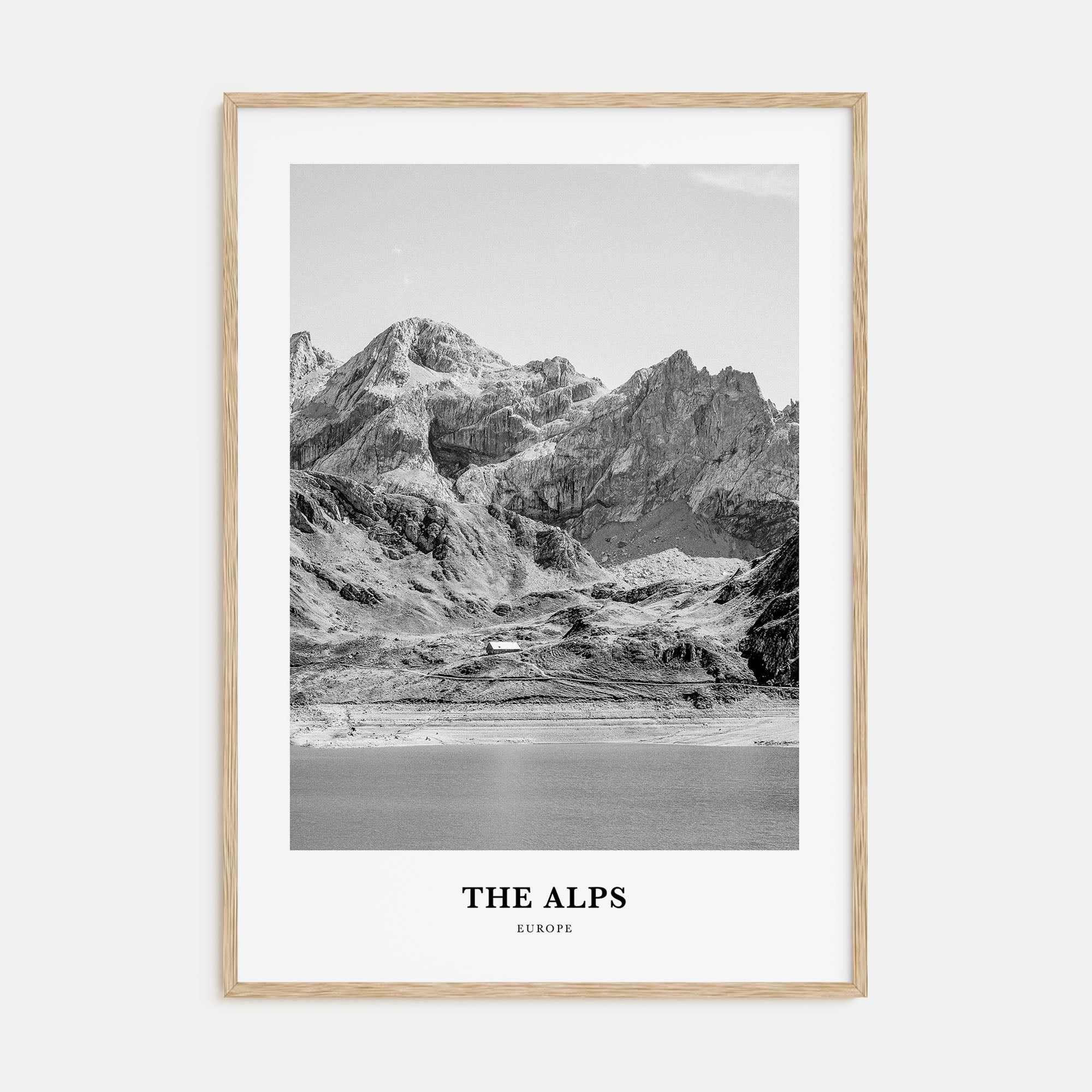 The Alps Portrait B&W Poster
