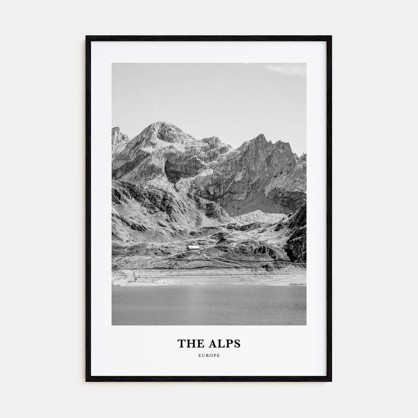 The Alps Portrait B&W Poster
