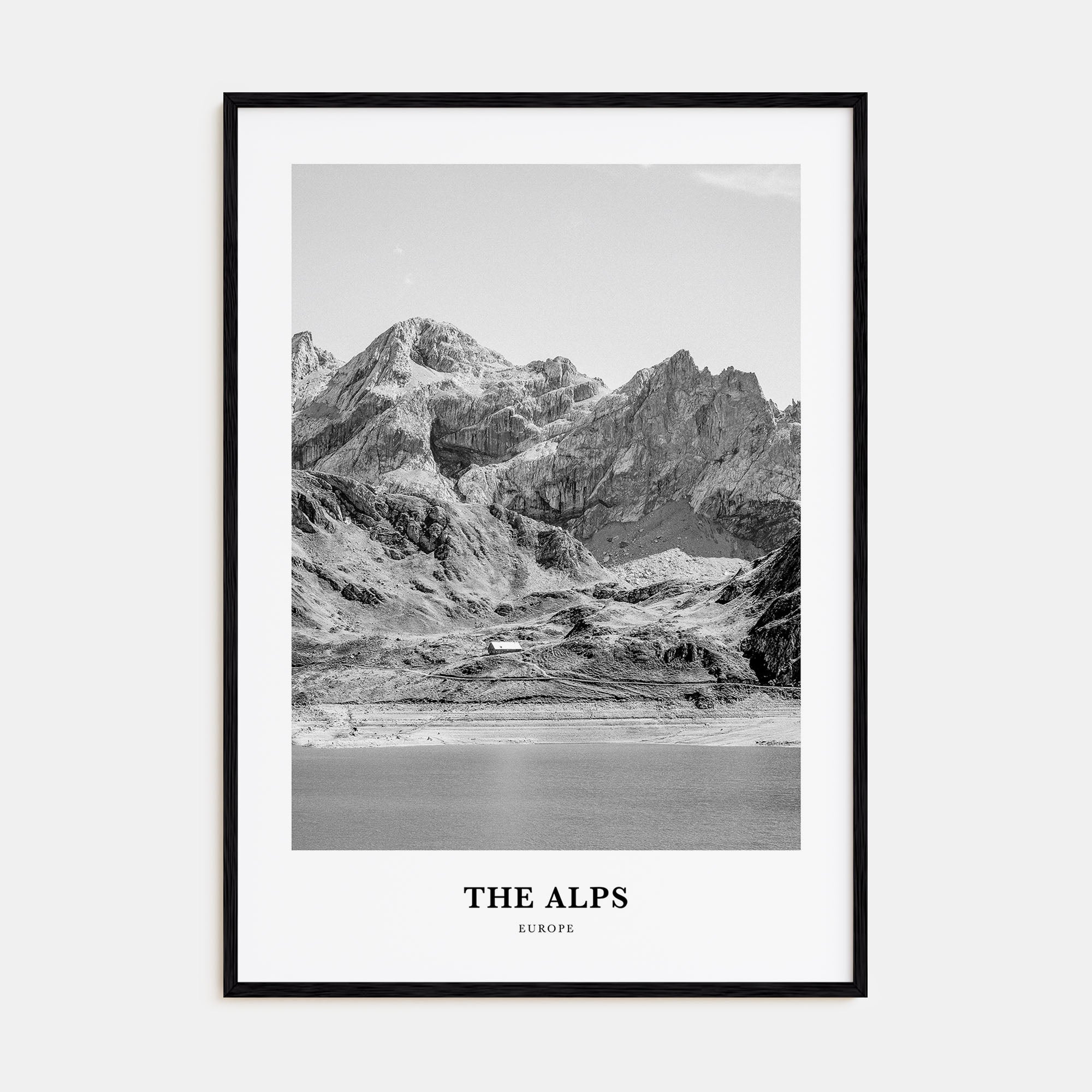 The Alps Portrait B&W Poster