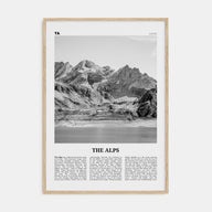 The Alps Travel B&W Poster