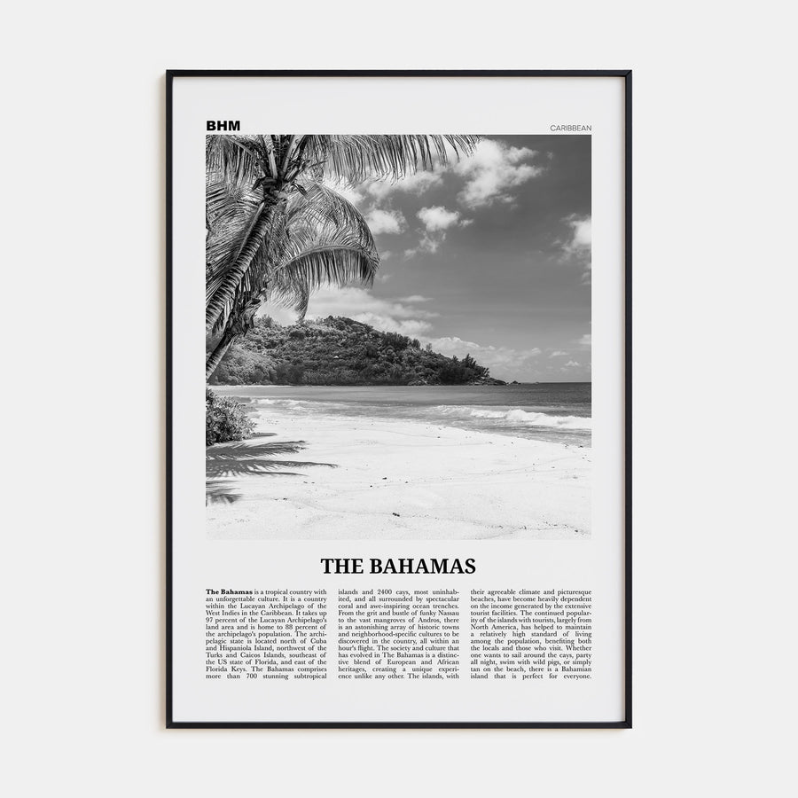 The Bahamas Travel B&W No 1 Poster