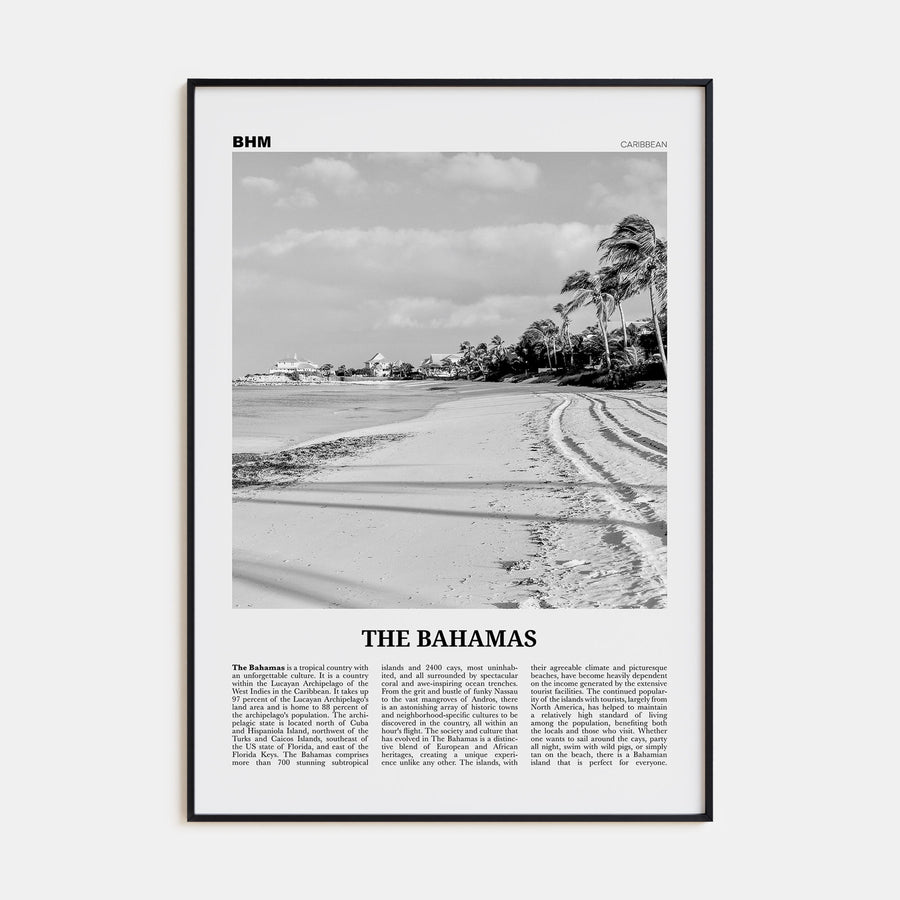 The Bahamas Travel B&W No 2 Poster