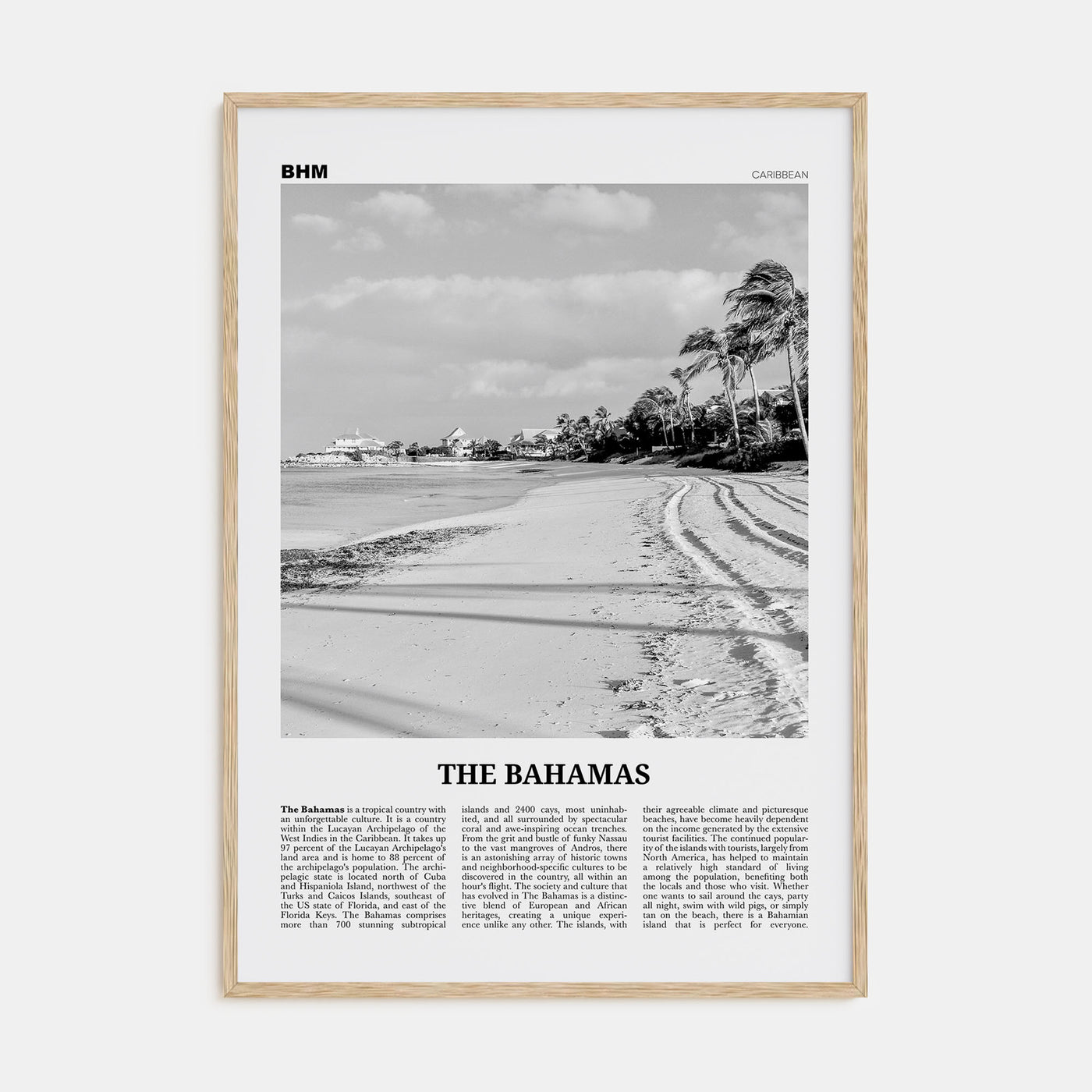 The Bahamas Travel B&W No 2 Poster