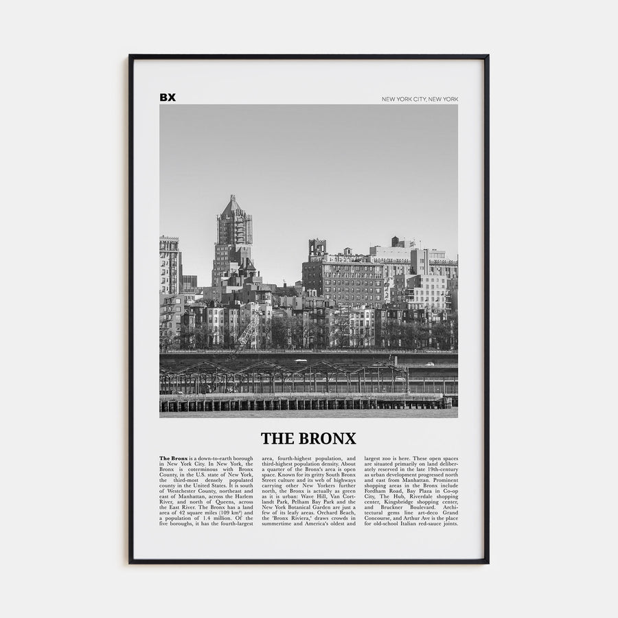 The Bronx Travel B&W No 1 Poster