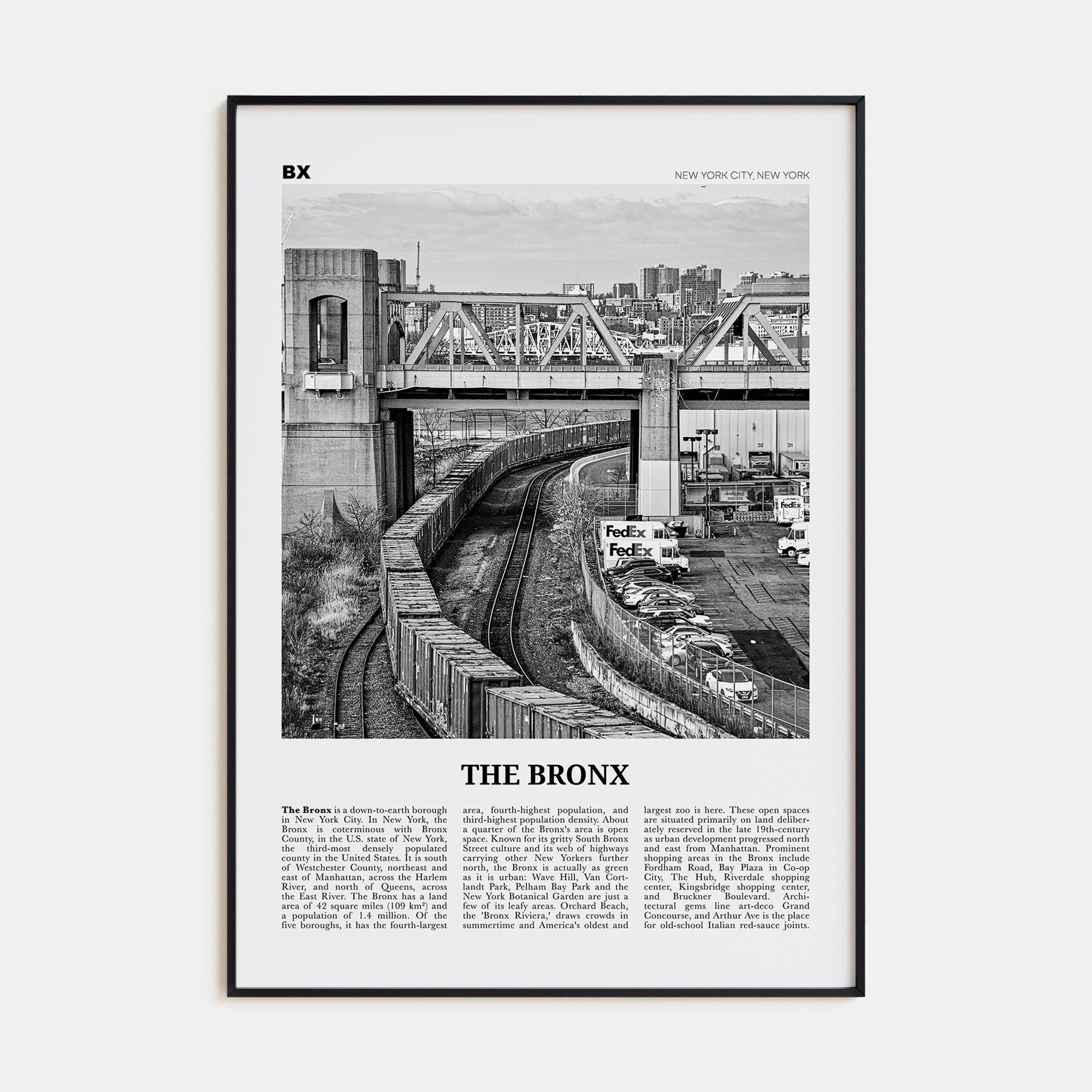 The Bronx Travel B&W No 2 Poster