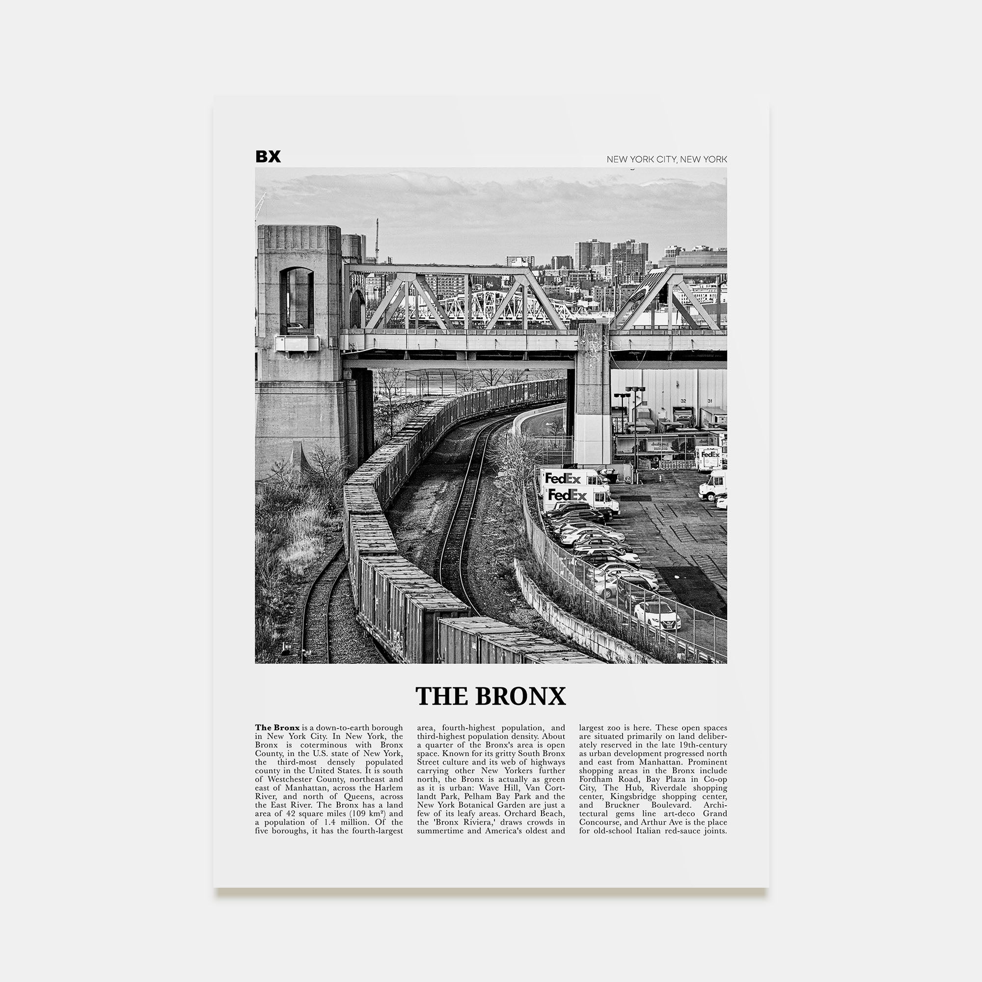 The Bronx Travel B&W No 2 Poster