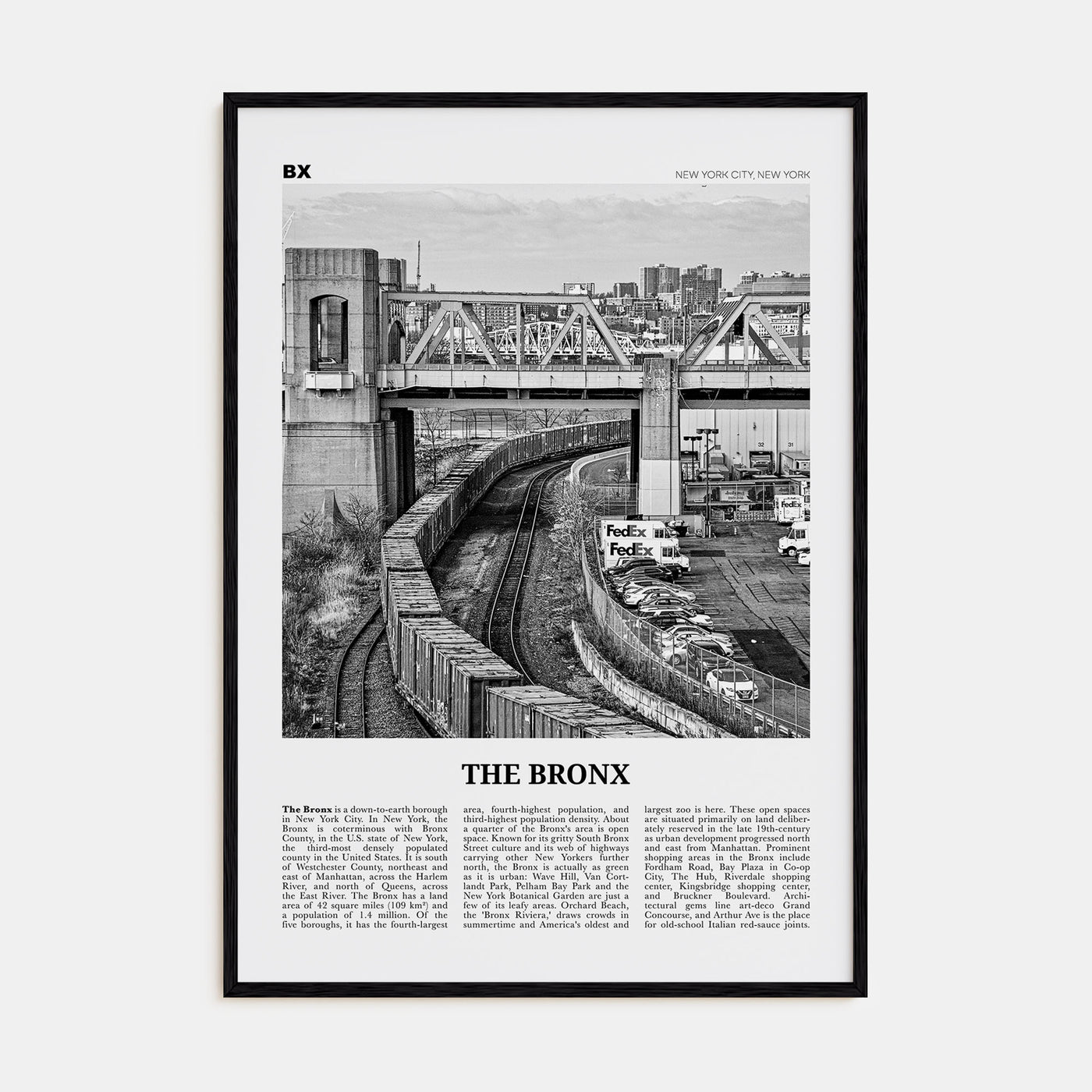 The Bronx Travel B&W No 2 Poster