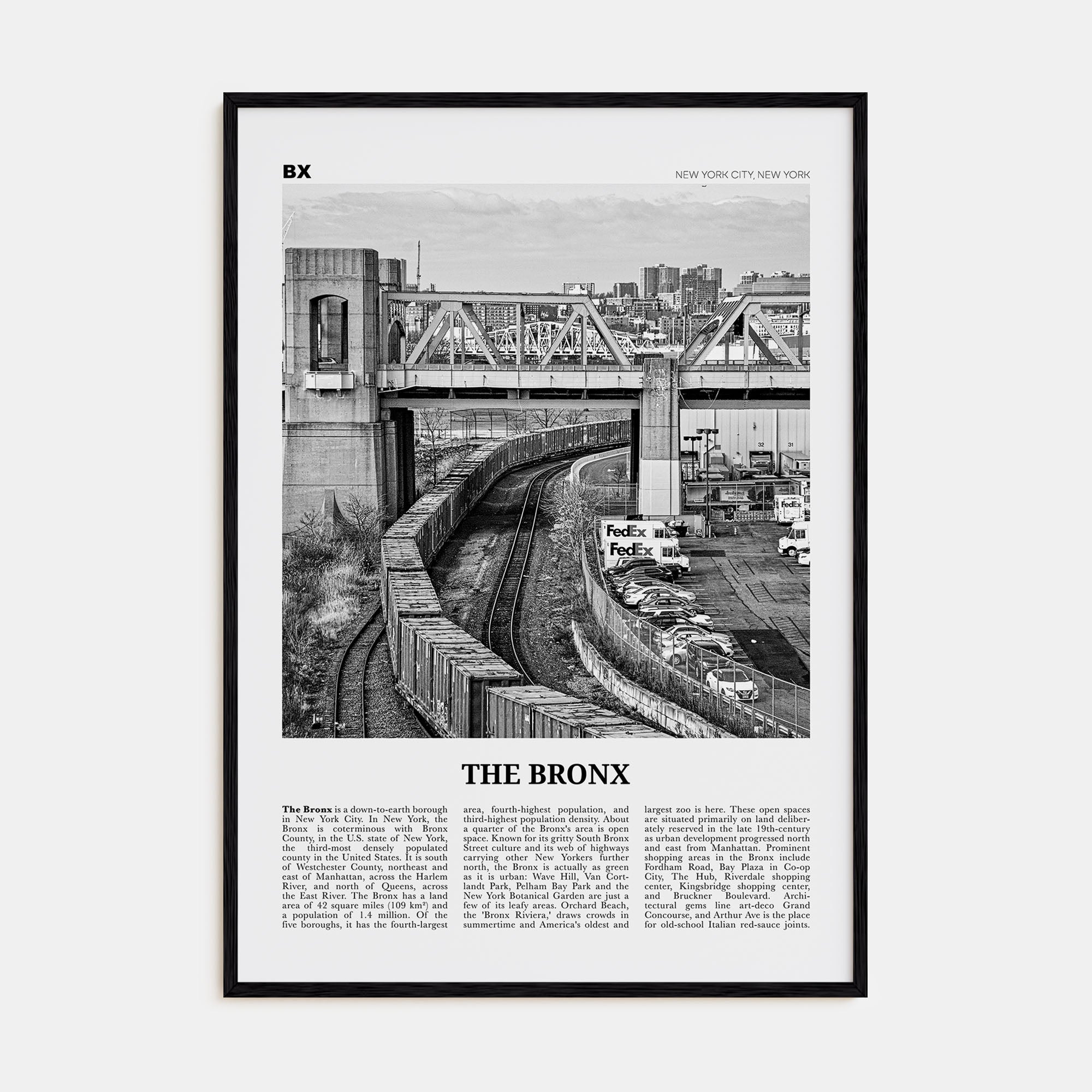 The Bronx Travel B&W No 2 Poster