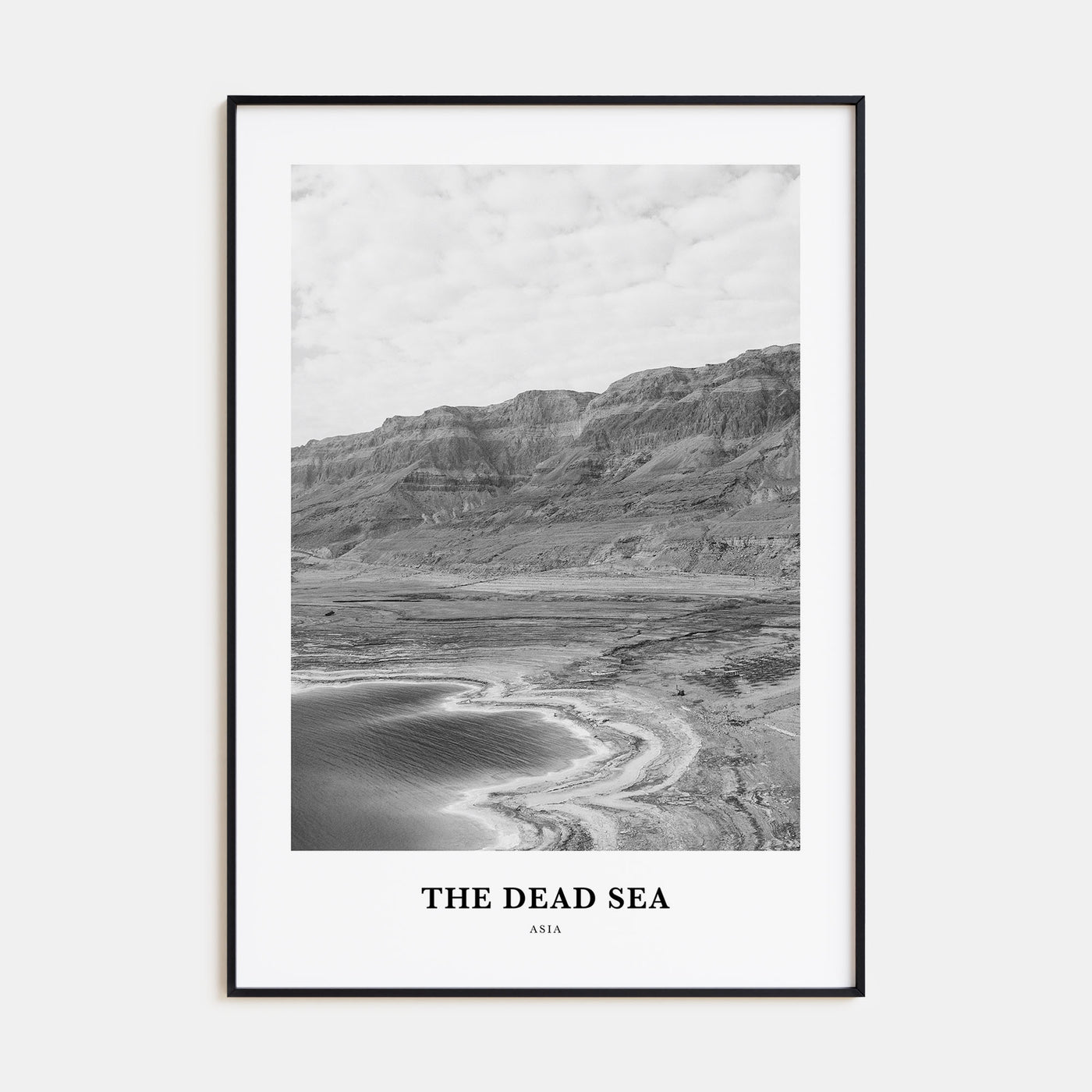 The Dead Sea Portrait B&W Poster