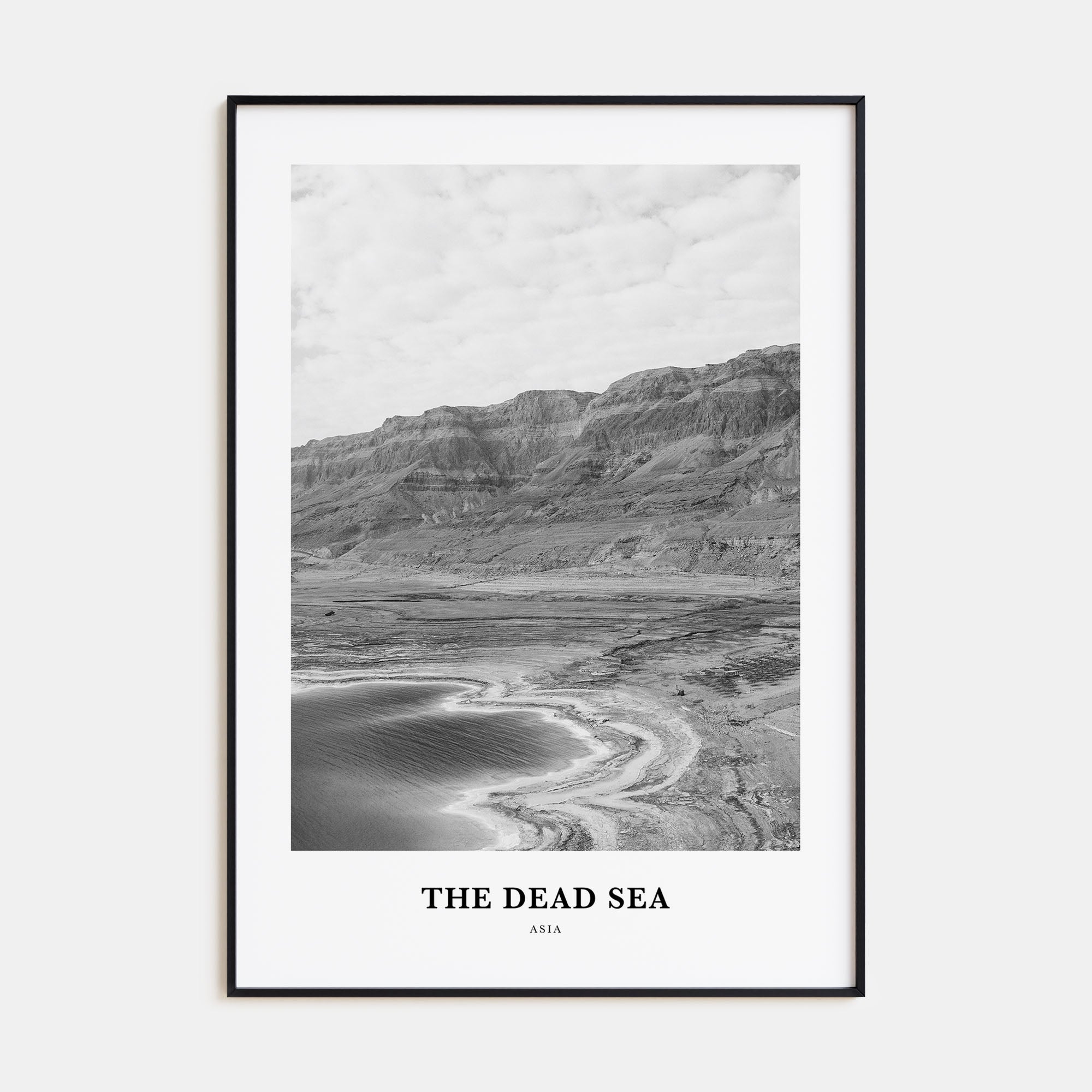 The Dead Sea Portrait B&W Poster