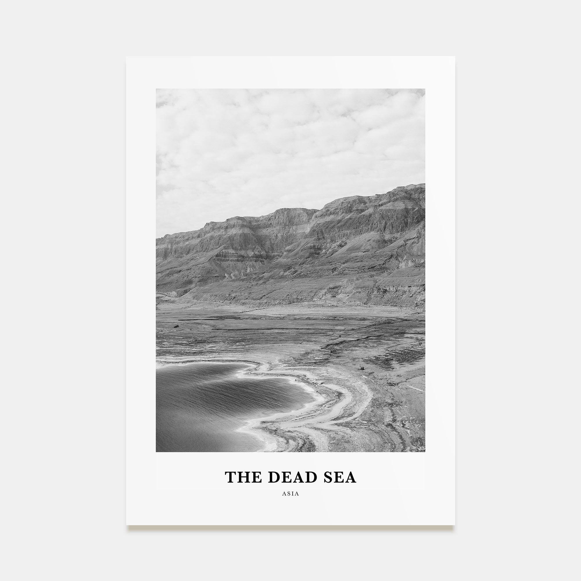 The Dead Sea Portrait B&W Poster