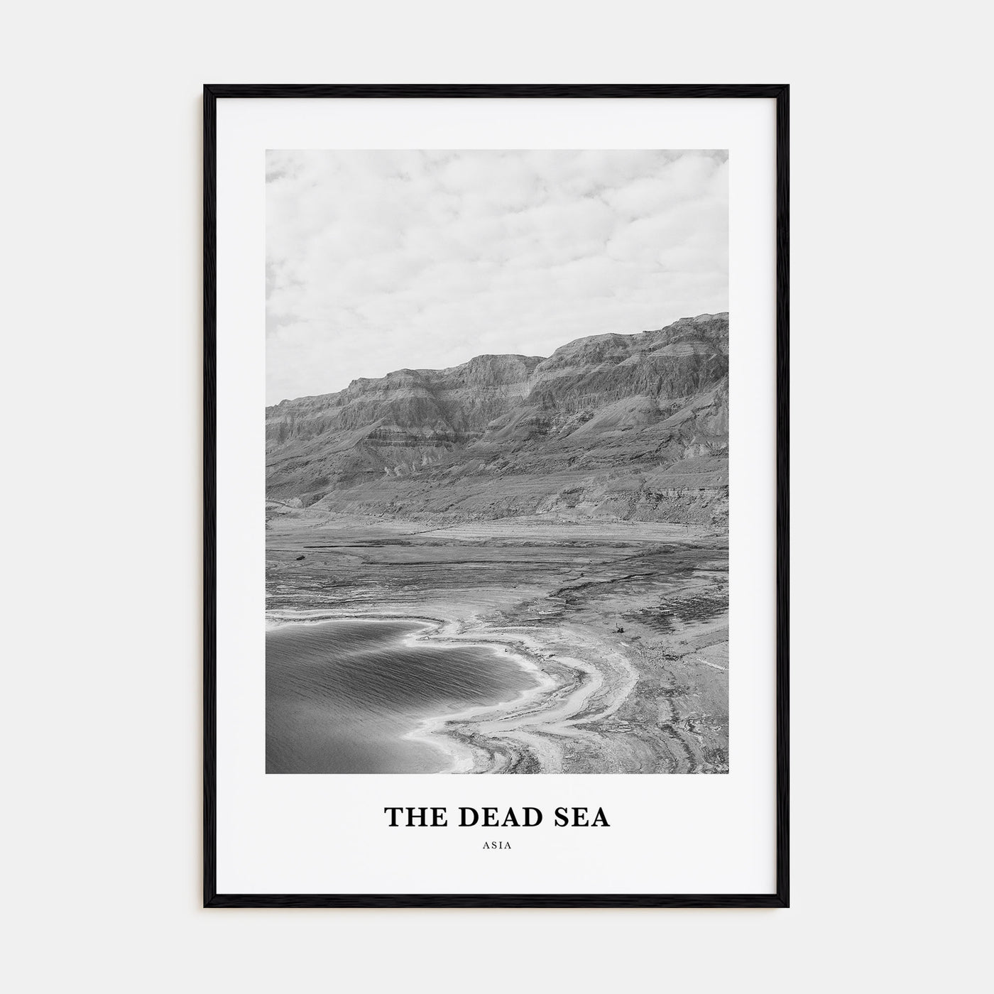 The Dead Sea Portrait B&W Poster