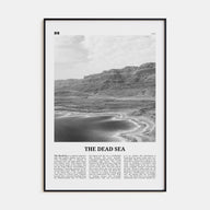 The Dead Sea Travel B&W Poster