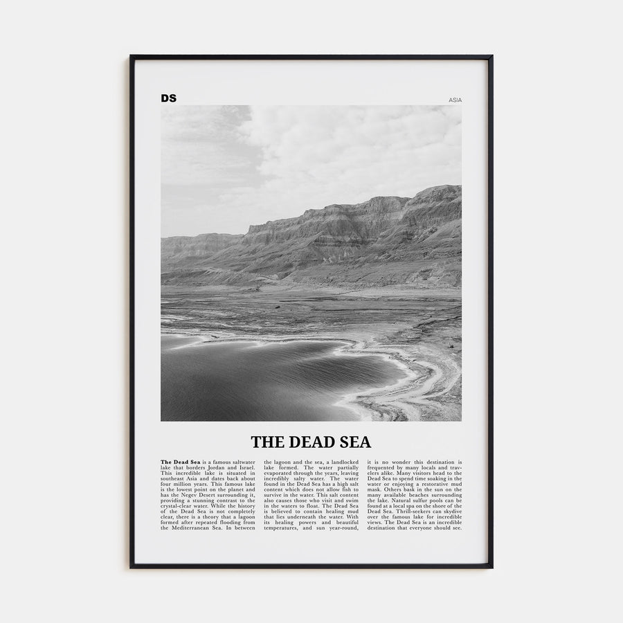 The Dead Sea Travel B&W Poster
