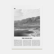 The Dead Sea Travel B&W Poster