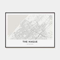 The Hague Map Landscape Poster