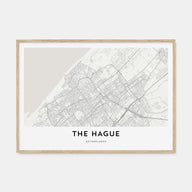 The Hague Map Landscape Poster