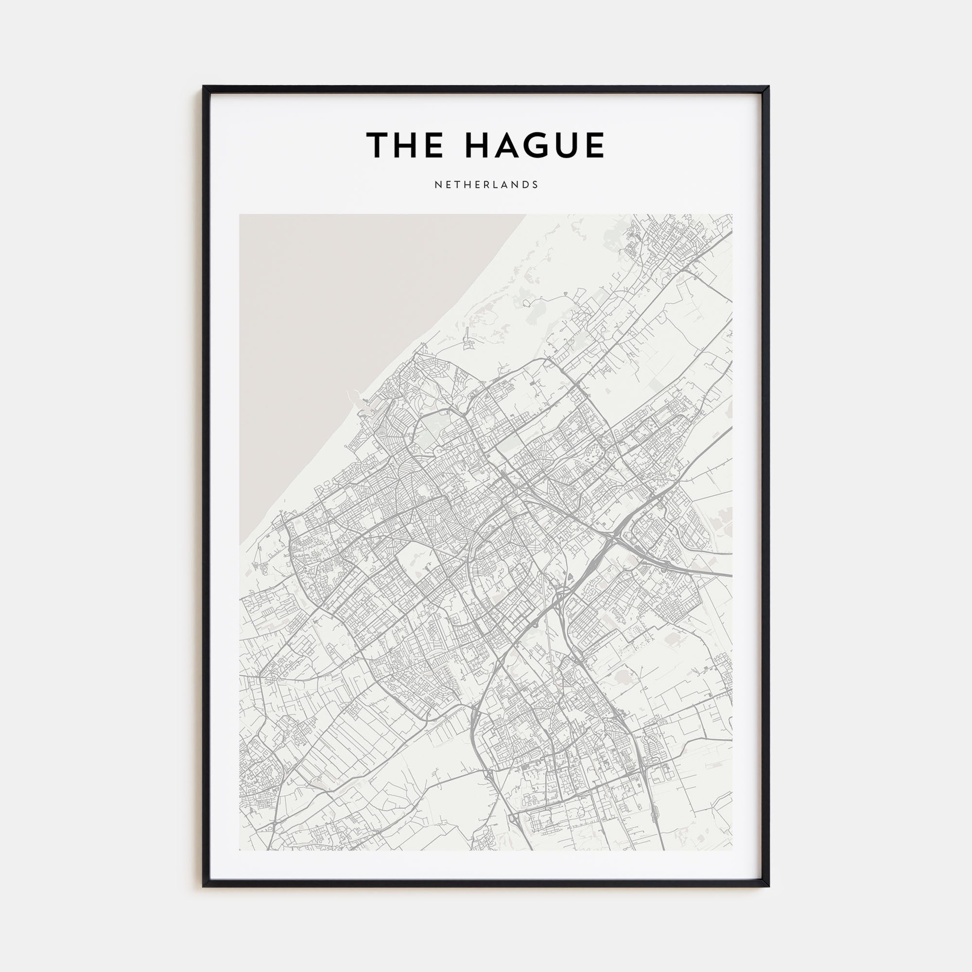 The Hague Map Portrait Poster