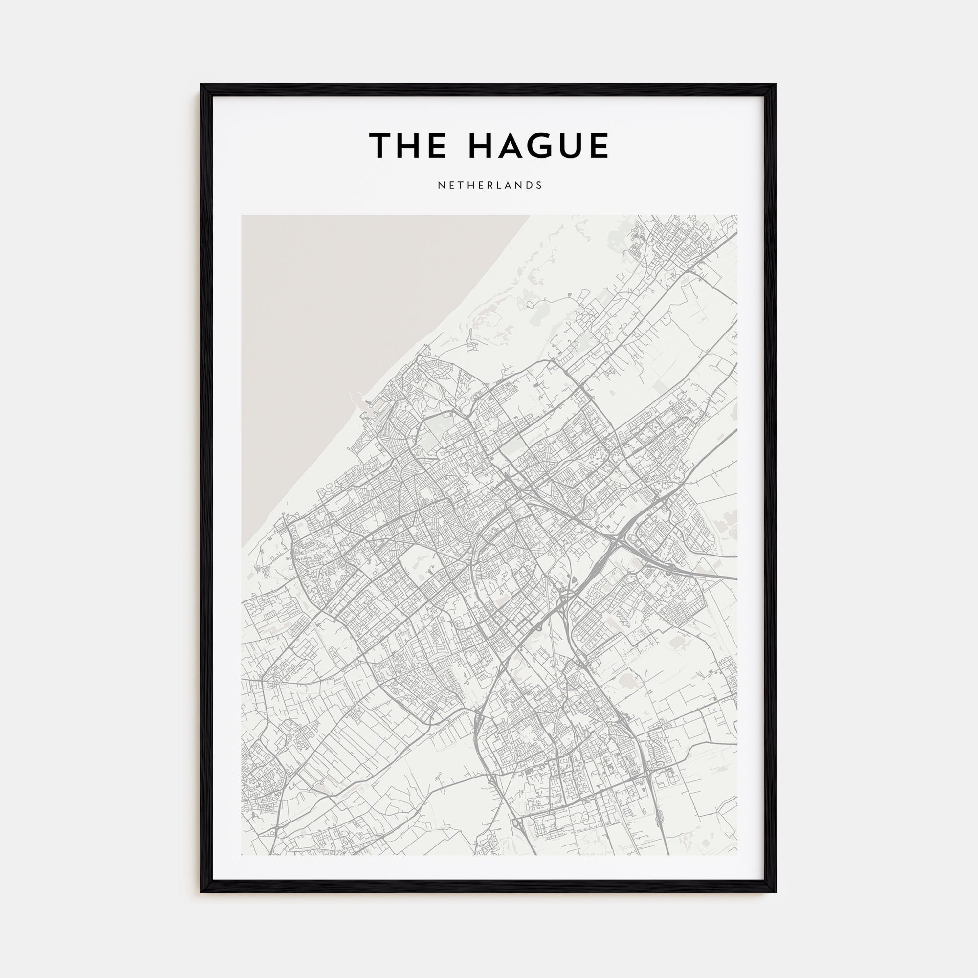 The Hague Map Portrait Poster