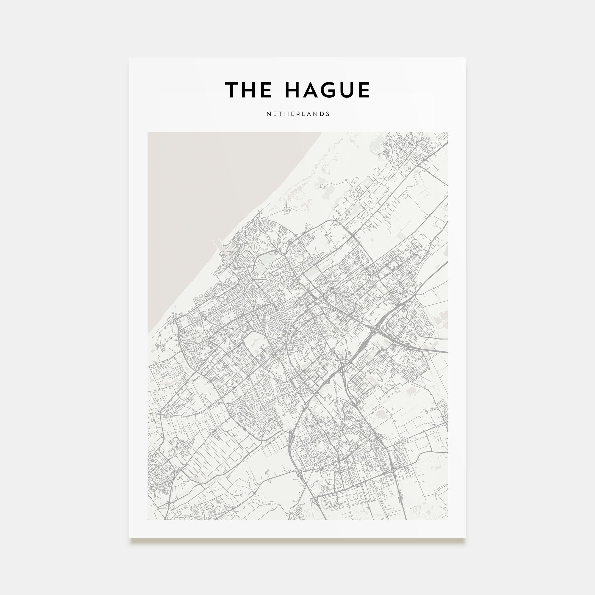 The Hague Map Portrait Poster