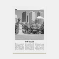 The Hague Travel B&W Poster
