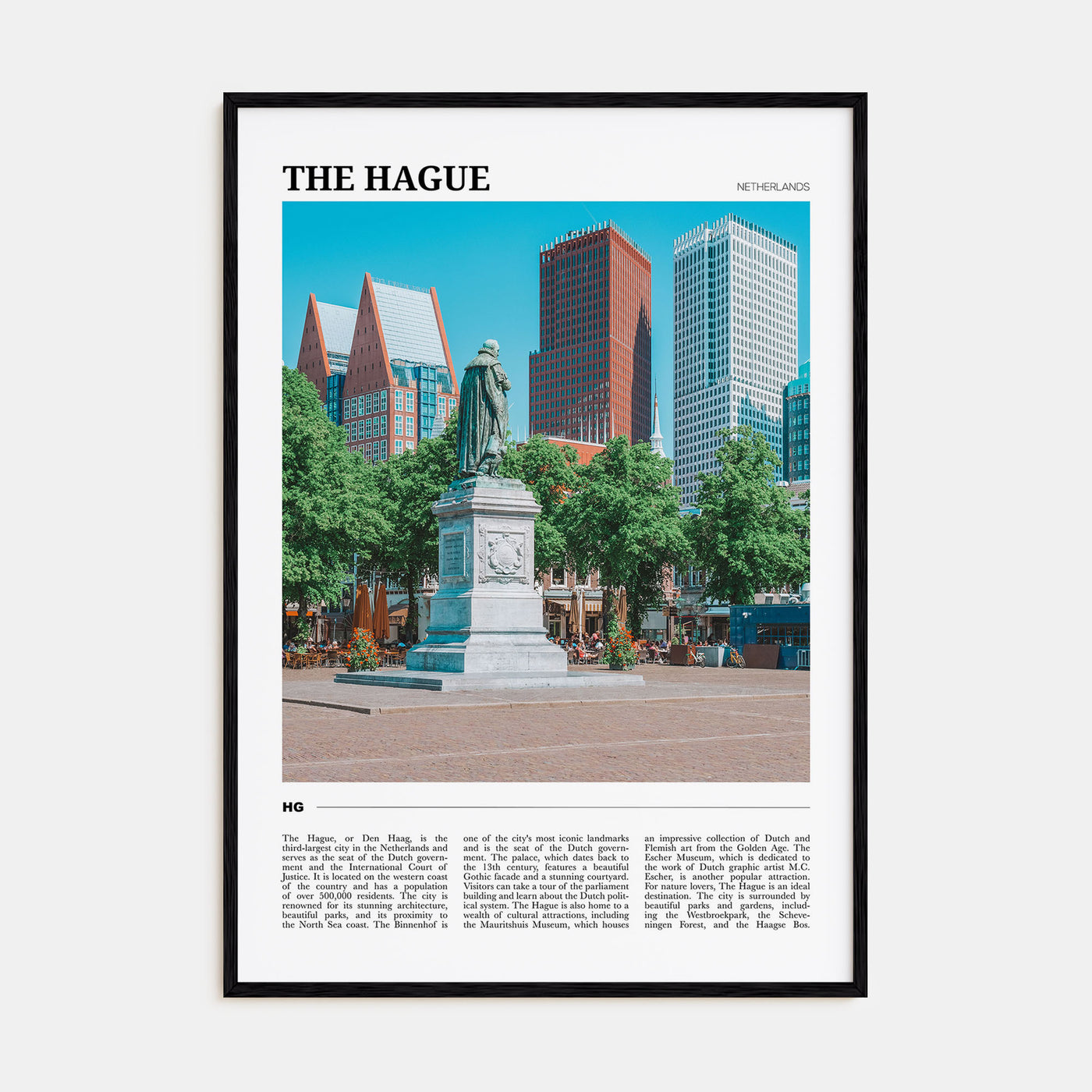 The Hague Travel Color Poster