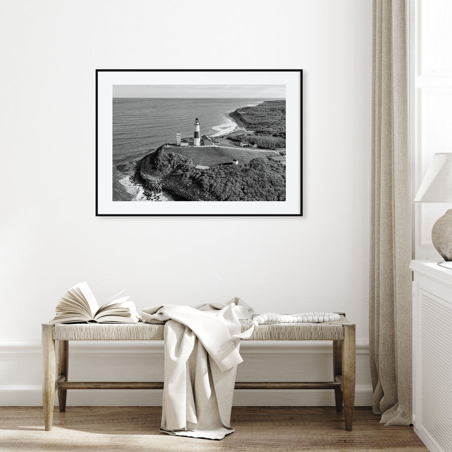 The Hamptons Landscape B&W Poster