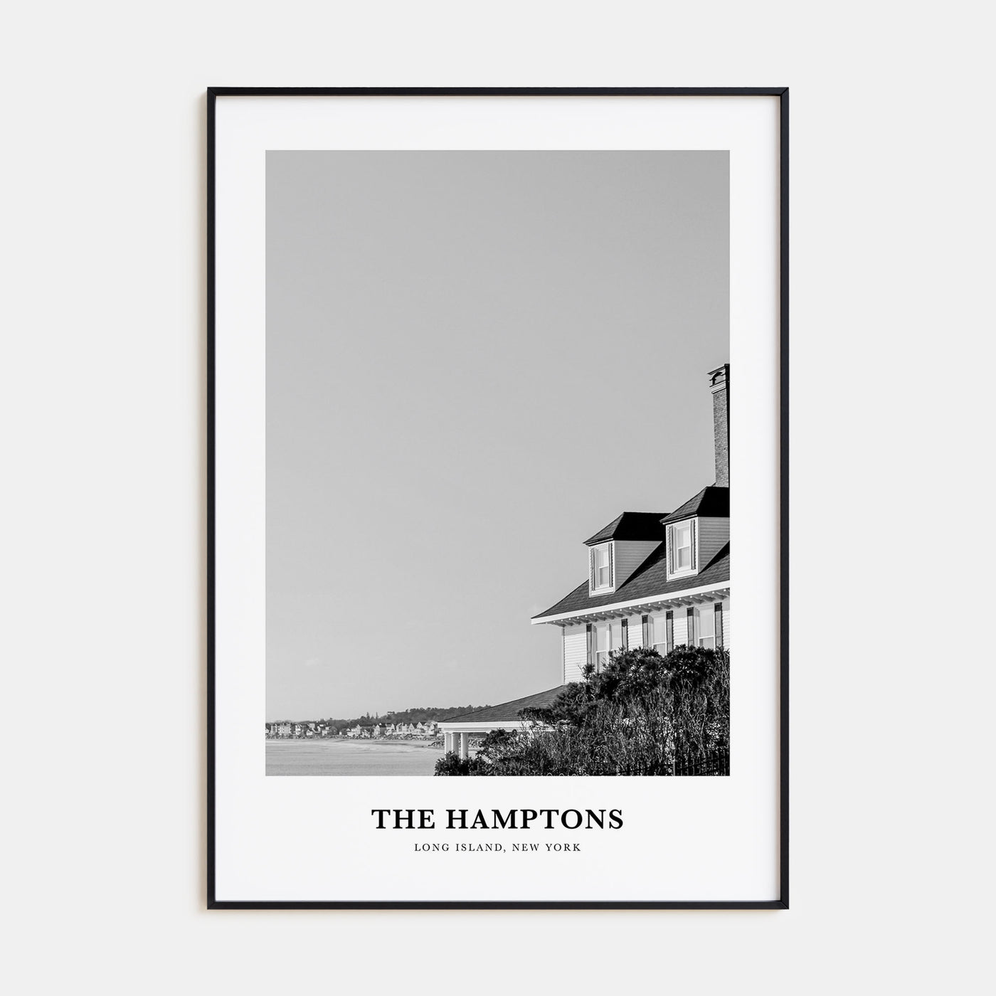 The Hamptons Portrait B&W Poster