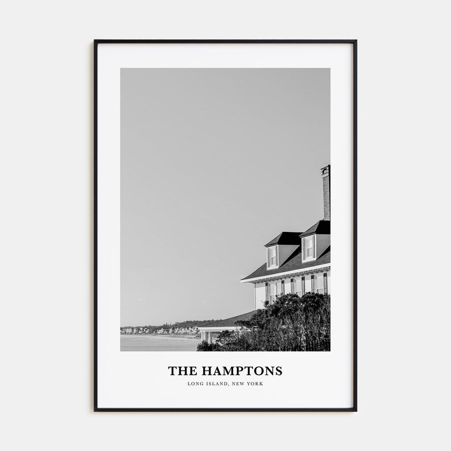 The Hamptons Portrait B&W Poster
