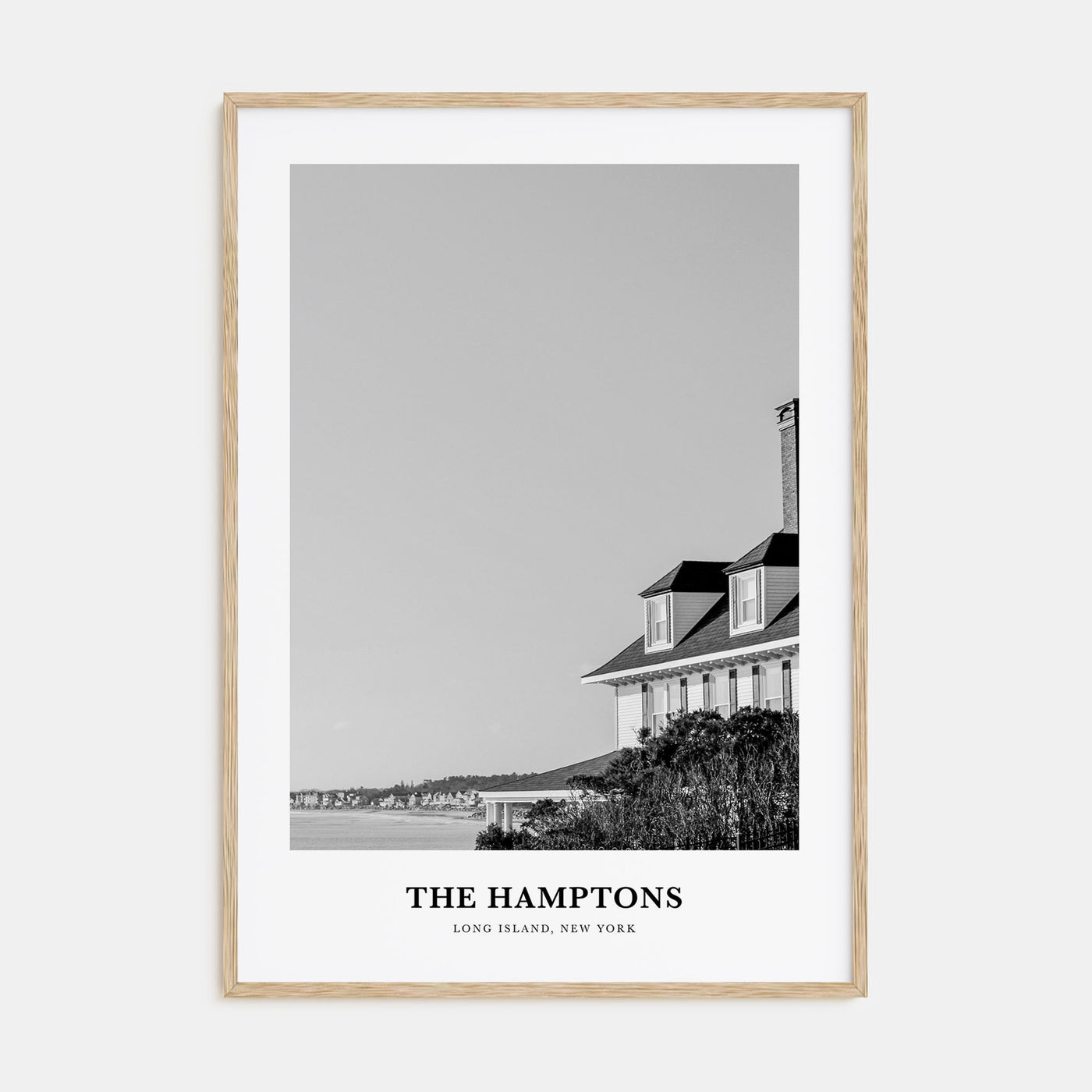 The Hamptons Portrait B&W Poster