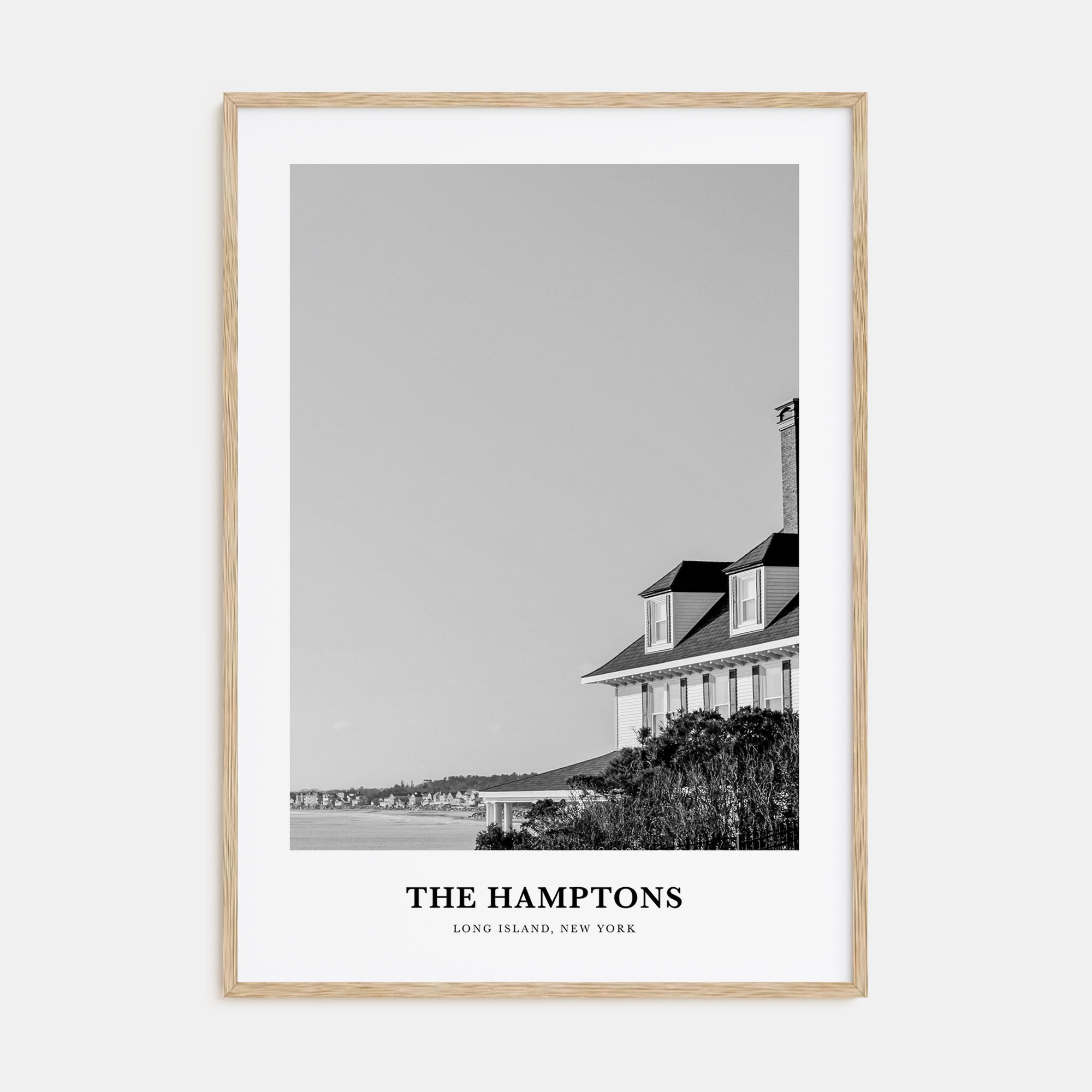 The Hamptons Portrait B&W Poster