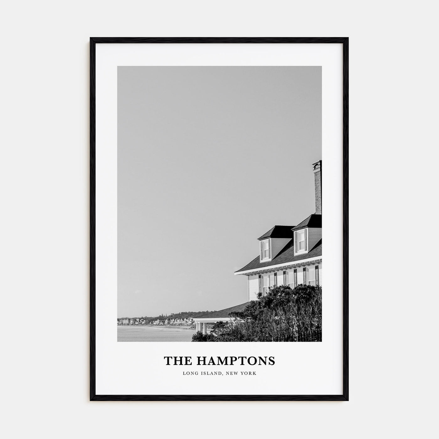 The Hamptons Portrait B&W Poster