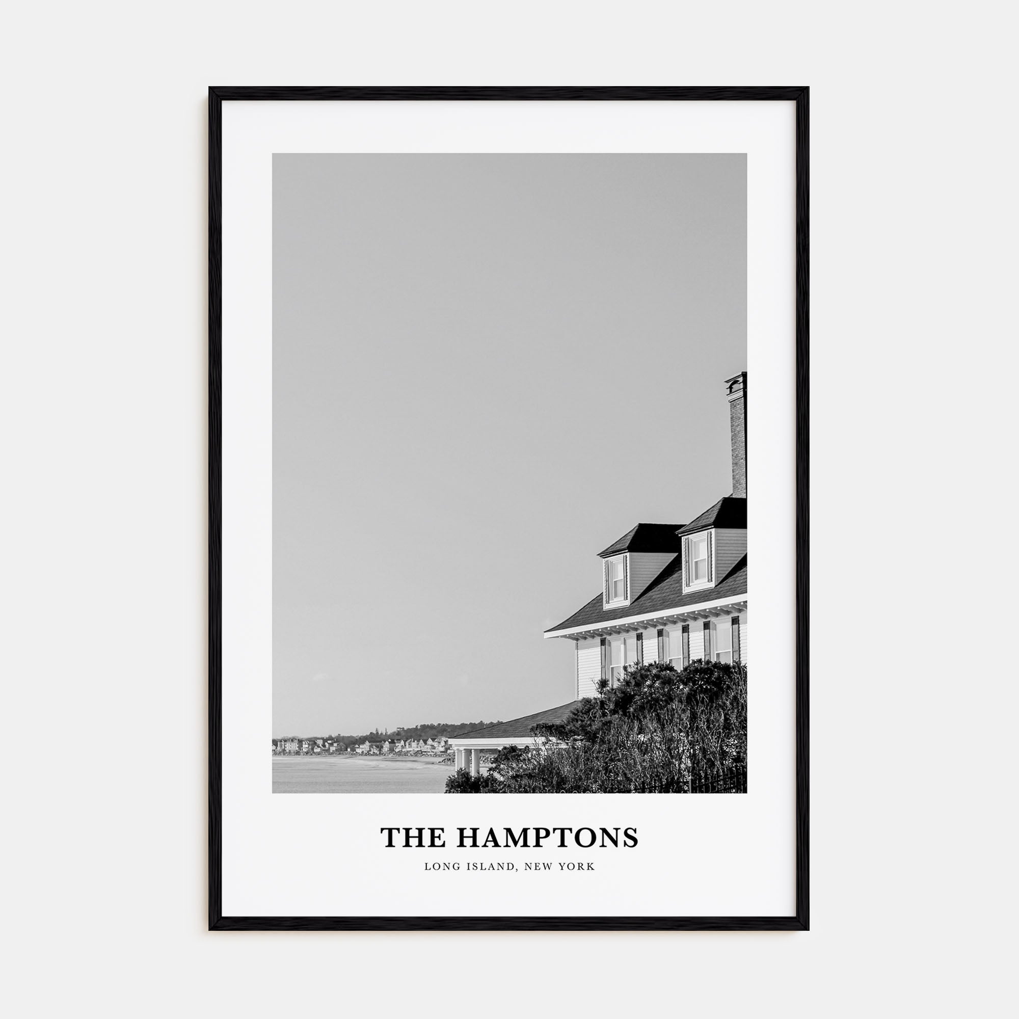 The Hamptons Portrait B&W Poster