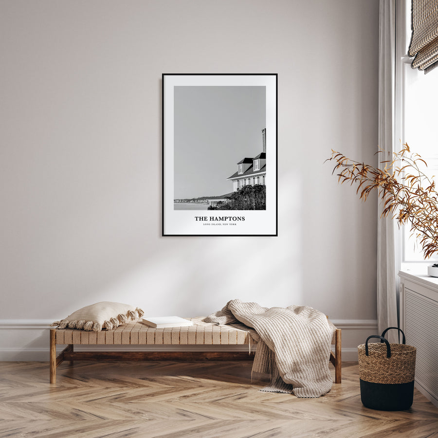 The Hamptons Portrait B&W Poster