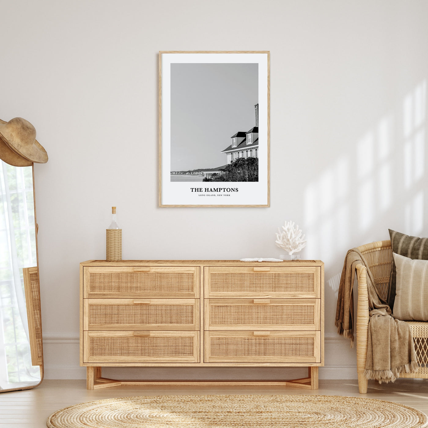 The Hamptons Portrait B&W Poster