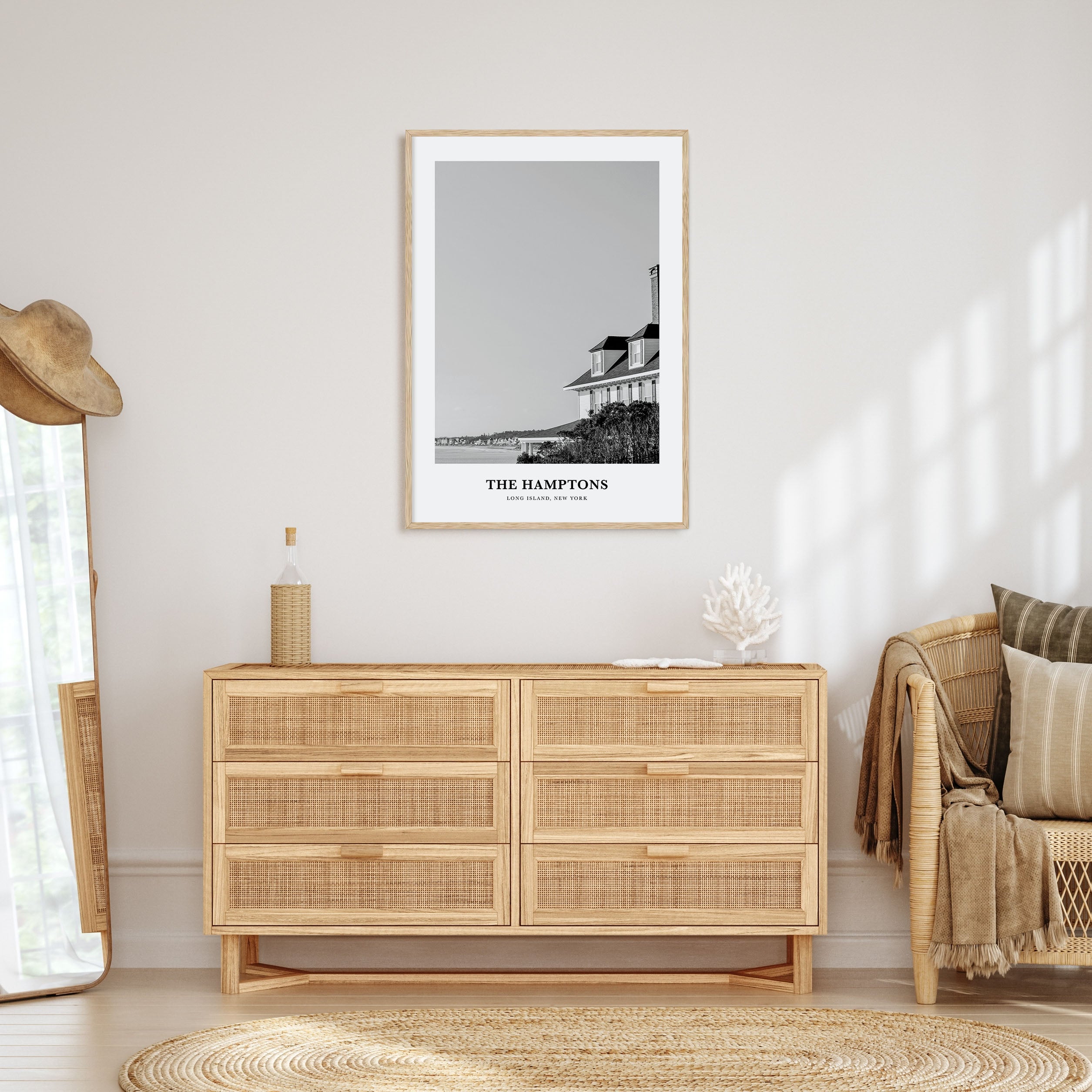 The Hamptons Portrait B&W Poster