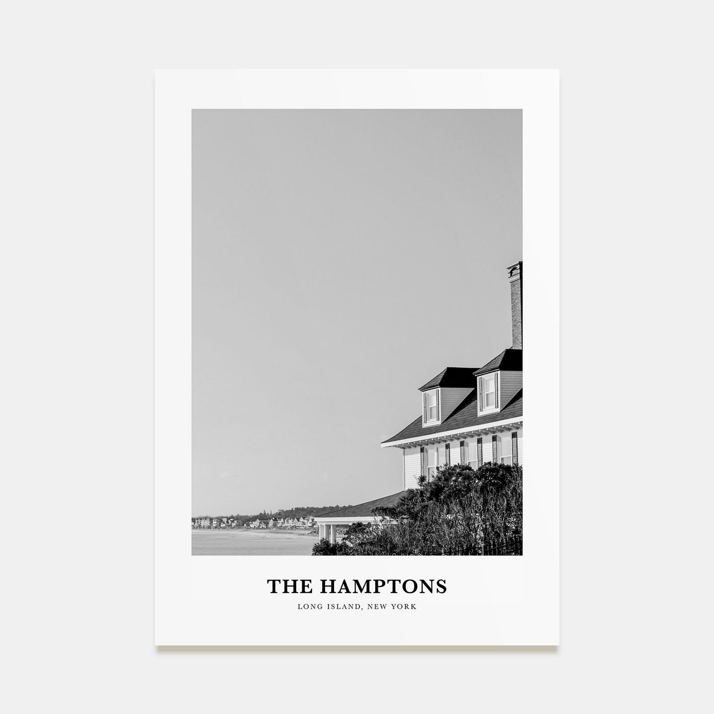 The Hamptons Portrait B&W Poster