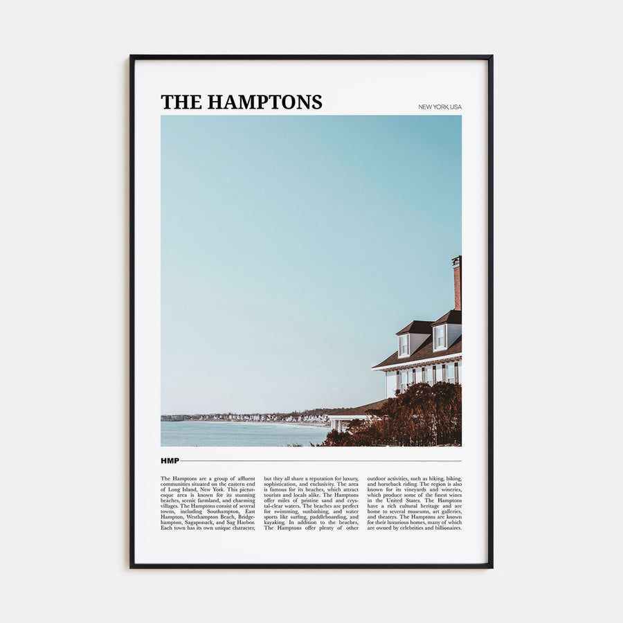 The Hamptons Travel Color Poster