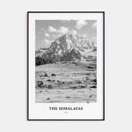 The Himalayas Portrait B&W Poster