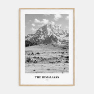 The Himalayas Portrait B&W Poster