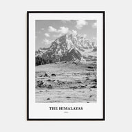 The Himalayas Portrait B&W Poster