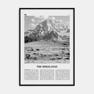 The Himalayas Travel B&W Poster