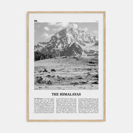 The Himalayas Travel B&W Poster