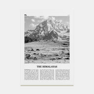 The Himalayas Travel B&W Poster