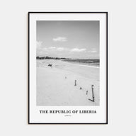 The Republic of Liberia Portrait B&W Poster