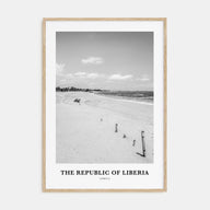 The Republic of Liberia Portrait B&W Poster