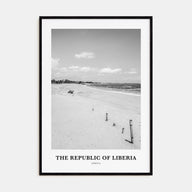 The Republic of Liberia Portrait B&W Poster